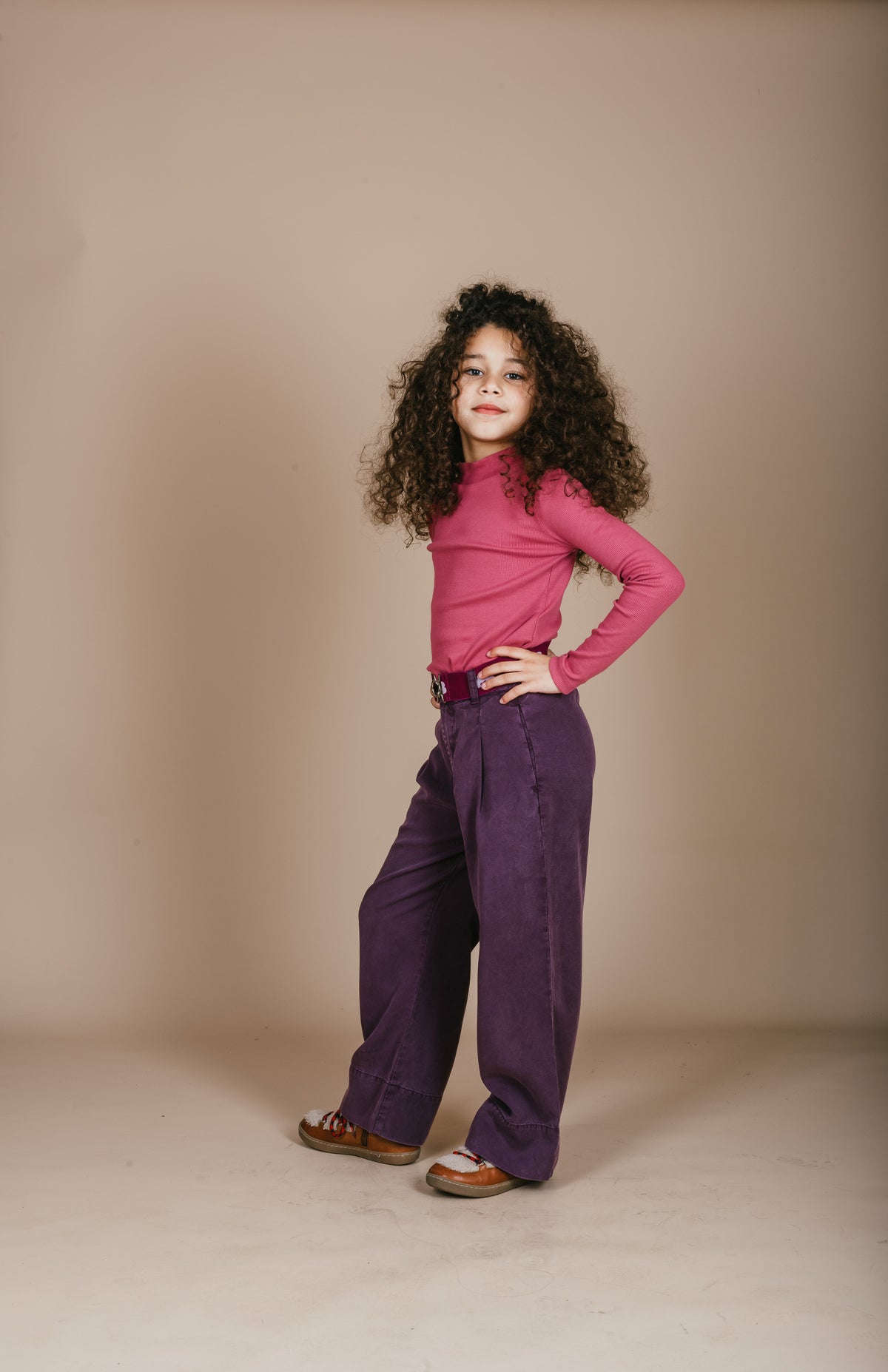 T-Shirt - Rib Turtle Neck Violet