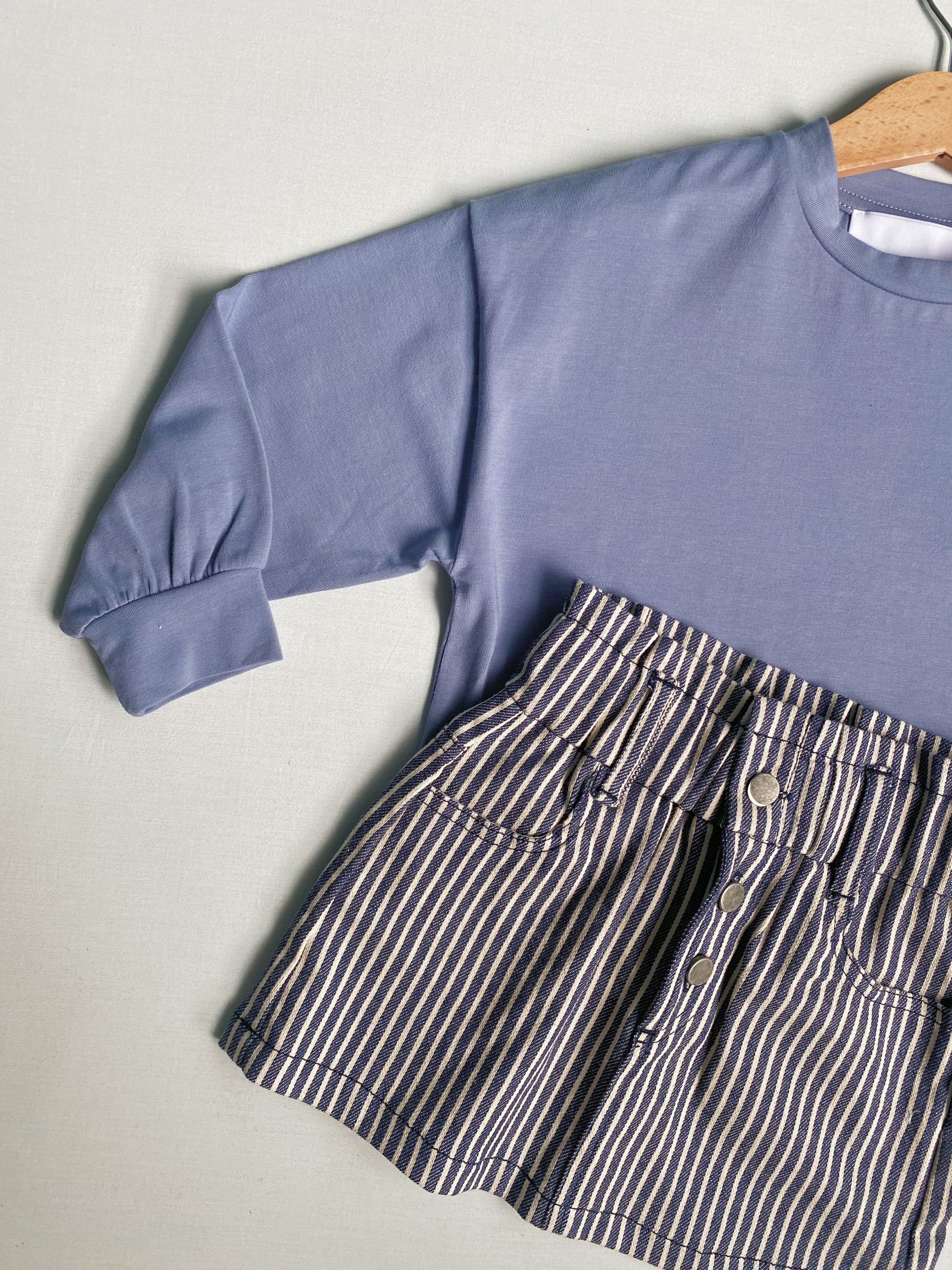 Rok - Paperbag Striped Denim Jeans