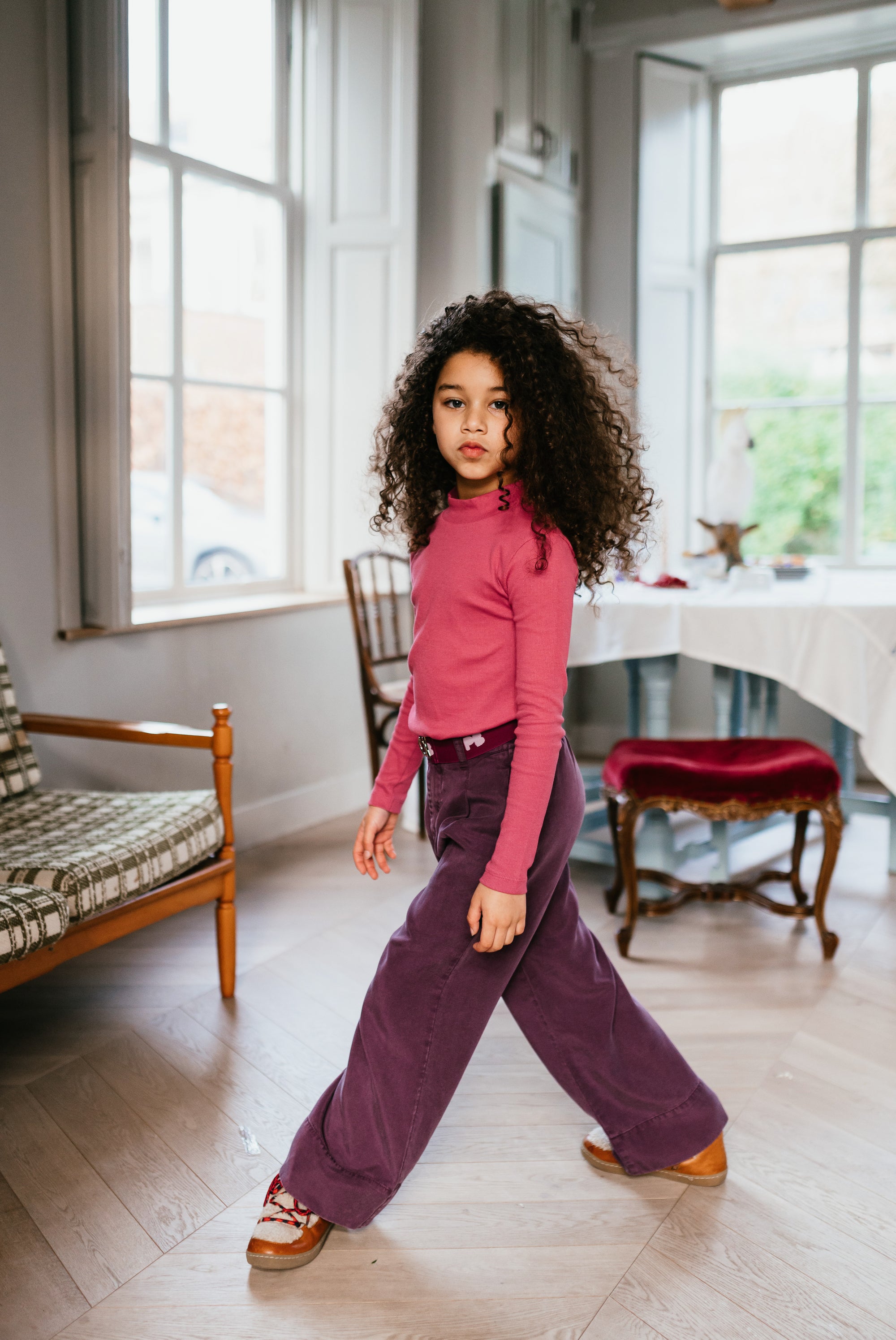 T-Shirt - Rib Turtle Neck Violet
